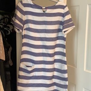 Blue & White Striped Dress